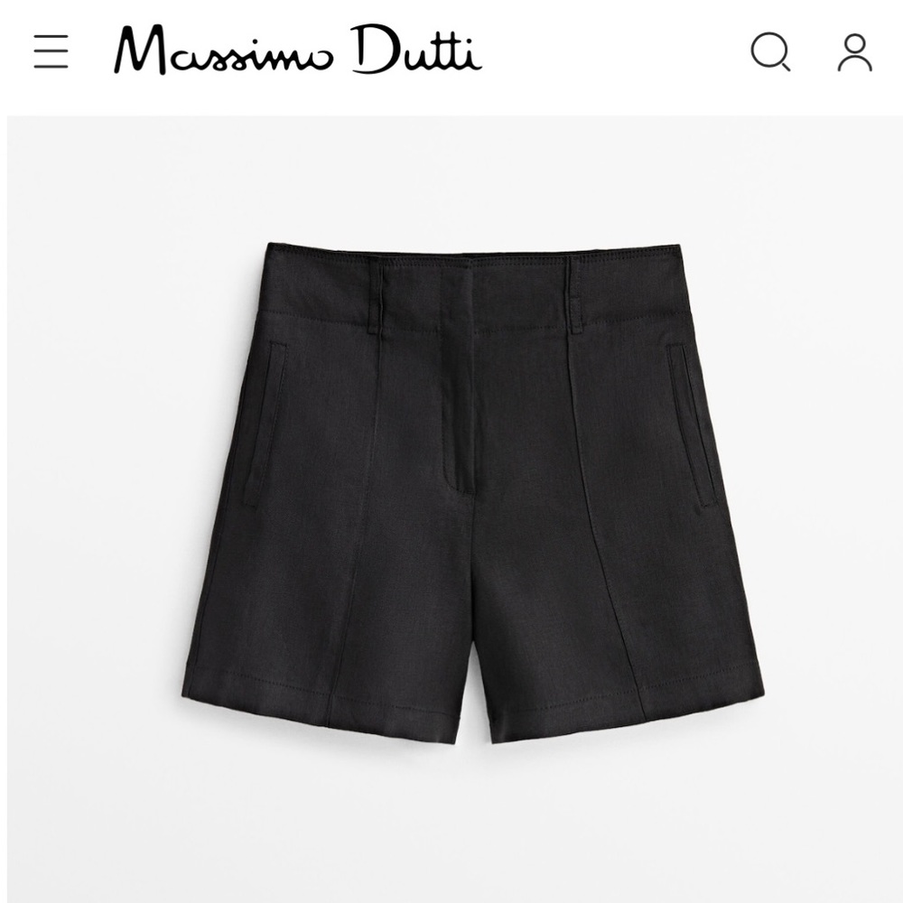 NWT LINEN BERMUDA SHORTS WITH SEAMS